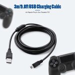 Cble de charge usb 3m avec anneau magntique stable, pratique et durable, pour manette de jeu sans fil ...