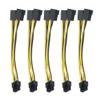 C�ble de convertisseur d'alimentation interne double 2 ide molex vers cpu 8 broches 8p, cordon 18awg, ...