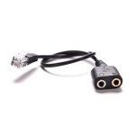 C�ble convertisseur double prise audio femelle vers m�le rj9, c�ble adaptateur de prise audio 3. 5mm, ...