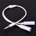 C�ble diviseur en y de 3, 5 mm, 1 m�le a 2 femelle pour ecouteur, casque d'ecoute, audio mp3 et mp4, ...