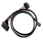 C�ble de donn�es mini sas sff - 8643 a sff8639, ceinture tress�e en nylon sata 15p, c�ble d'alimentation ...