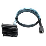 C�ble de donn�es pour serveur, 12gbps, mini sas sff - 8643 a 29 broches, avec alimentation sata, pour ...