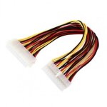 C�ble d'extension d'alimentation atx m�le a femelle, 24 broches multifonctions, pour ordinateur pc