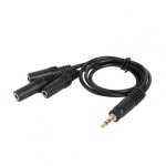 C�ble d'extension audio universel pratique, 1 a 3 voies pvc 3. 5mm 1 m�le a 3 femelles adaptateur de ...