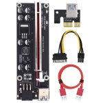 Câble d'extension de carte graphique pcie 1x a 16x, carte adaptateur pci - e a 8 condensateurs Câble d'extension de carte graphique pcie 1x a 16x, carte adaptateur pci - e a 8 condensateurs
