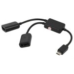 C�ble h�te micro - usb, adaptateur otg m�le vers 2x type a double usb femelle, hub convertisseur pour ...