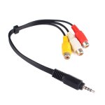 Cbles mini av de 3. 5mm, 12cm, m / f mle vers 3rca femelle, cordon adaptateur audio et vido stro, ...