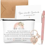 Cadeaux pour les copines contenir trousse a cosmtiques porte - cls stylo a bille carte avec enveloppe ...