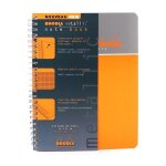 Cahier - 16x21cm - petits carreaux - 160 pages - polypro - spirales - rhodia