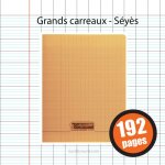 Cahier - 17x22(cm) - grands carreaux - 192 pages - couverture en polypro - sans spirale - clairefontaine ...