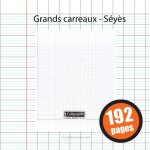 Cahier - 17x22(cm) - grands carreaux - 192 pages - couverture en polypro - sans spirale - clairefontaine ...