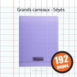Cahier - 24x32(cm) - grands carreaux - 192 pages - couverture en polypro - sans spirale - clairefontaine ...