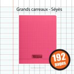 Cahier - 24x32(cm) - grands carreaux - 192 pages - couverture en polypro - sans spirale - clairefontaine ...