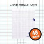 Cahier - 24x32(cm) - grands carreaux - 48 pages - couverture en polypro - sans spirale - clairefontaine ...