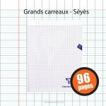 Cahier - 24x32(cm) - grands carreaux - 96 pages - couverture en polypro - sans spirale - clairefontaine ...