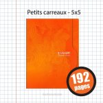 Cahier - 24x32(cm) - petits carreaux - 192 pages - couverture en carton - sans spirale - clairefontaine ...
