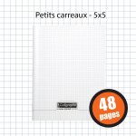 Cahier - 24x32(cm) - petits carreaux - 48 pages - couverture en polypro - sans spirale - clairefontaine ...