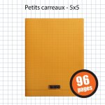 Cahier - 24x32(cm) - petits carreaux - 96 pages - couverture en polypro - sans spirale - clairefontaine ...