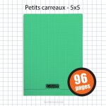 Cahier - 24x32(cm) - petits carreaux - 96 pages - couverture en polypro - sans spirale - clairefontaine ...