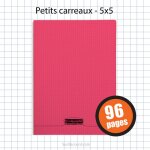 Cahier - 24x32(cm) - petits carreaux - 96 pages - couverture en polypro - sans spirale - clairefontaine ...
