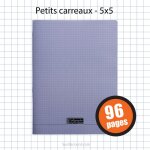 Cahier - 24x32(cm) - petits carreaux - 96 pages - couverture en polypro - sans spirale - clairefontaine ...