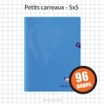 Cahier - 24x32(cm) - petits carreaux - 96 pages - couverture en polypro - sans spirale - clairefontaine ...