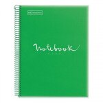 Cahier - a4 21x29, 7(cm) - petits carreaux - 80 pages - couverture en polypro vert - a spirale - notebook ...
