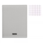 Cahier - a4 (21x29, 7cm) - grands carreaux - 48 pages - polypro - sans spirale - gris