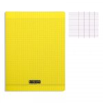 Cahier - a4 (21x29, 7cm) - grands carreaux - 48 pages - polypro - sans spirale - jaune