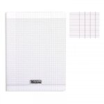 Cahier - a4 (21x29, 7cm) - grands carreaux - 48 pages - polypro - sans spirale - transparent