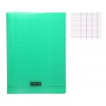 Cahier - a4 (21x29, 7cm) - grands carreaux - 48 pages - polypro - sans spirale - vert