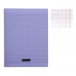 Cahier - a4 (21x29, 7cm) - grands carreaux - 48 pages - polypro - sans spirale - violet