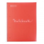 Cahier - a4 (21x29, 7cm) - grands carreaux - 80 pages - couverture en polypro rose - a spirale - notebook ...