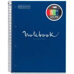 Cahier - a4 (21x29, 7cm) - petits carreaux - 120 pages - couverture en carton bleu - a spirale - notebook ...
