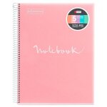 Cahier - a4 (21x29, 7cm) - petits carreaux - 120 pages - couverture en polypro rose - a spirale - notebook ...