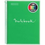 Cahier - a4 (21x29, 7cm) - petits carreaux - 120 pages - couverture en polypro vert - a spirale - notebook ...