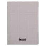 Cahier - a4 (21x29, 7cm) - petits carreaux - 96 pages - polypro - gris