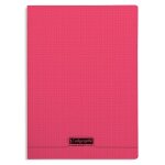 Cahier - a4 (21x29, 7cm) - petits carreaux - 96 pages - polypro - rouge