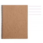 Cahier - a4 + - 22, 5x29, 7cm - lignes - 160 pages - couverture marron - spirale