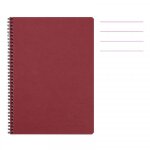 Cahier - a4 + - 22, 5x29, 7cm - lignes - 160 pages - couverture rouge - spirale