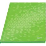 Cahier a4 lign - leitz - wow - 160 pages - 90g / m - couverture rigide verte