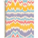 Cahier a4 quadrillage 5 mm 120 feuilles 4 bandes de couleur spirale collection boho chic waves