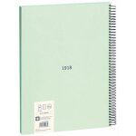 Cahier - a4 - avec spirales - lignes - 80 feuilles - couverture rigide - vert