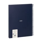 Cahier - a4 - spirales - petits carreaux - 80 feuilles - couverture rigide - bleu