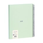 Cahier - a4 - spirales - petits carreaux - 80 feuilles - couverture rigide - vert