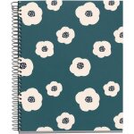 Cahier a5 (148 x 210 mm), 100 feuilles lignes de 70 g / m, couverture en carton rigide, 4 bandes de ...