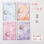 Cahier a5 ? feuilles mobiles, 60 feuilles, carnet de notes ? bobine, joli dessin anim?, ligne horizontale, ...