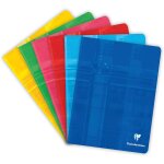 Un cahier agraf - 17x22 cm - 64 pages grands carreaux - papier blanc 90 g - couverture carte pellicule ...