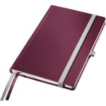Cahier couverture rigide a5 lign�, 160 pages 100g / m, style, grenat, 44850028