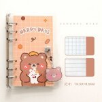 Cahier de dessin anim� cor�en 100 feuilles, livre d�tachable, ours kawaii, scrapbook, planificateur de ...